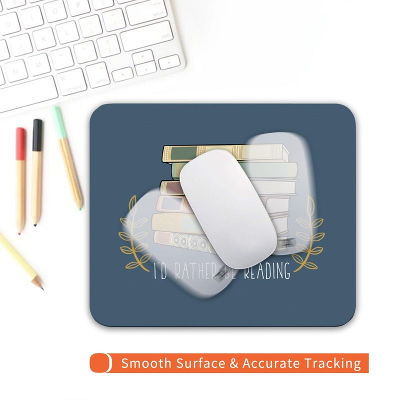 Armanza Square Mouse Pad Books, Personalized Premium-Textured Custom Mouse Mat Design, Washable Mousepad Cloth, Non-Slip Rubber Base Computer Mouse Pads for Wireless Mouse - Image 4